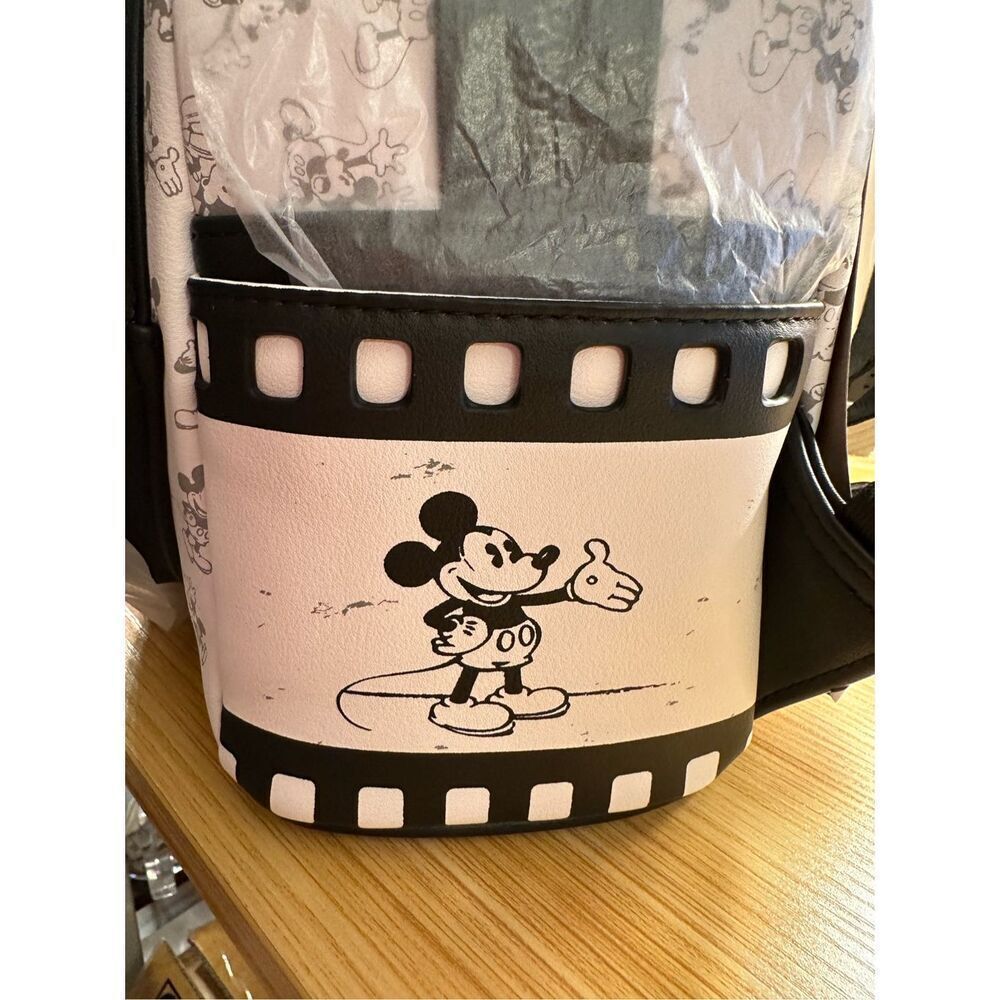 Disney Mickey Mouse Steamboat Willie Loungefly Mini Backpack + Wallet  Disney100 - Picture 8 of 14